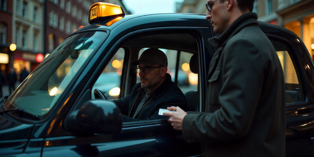 passenger tipping taxi driver